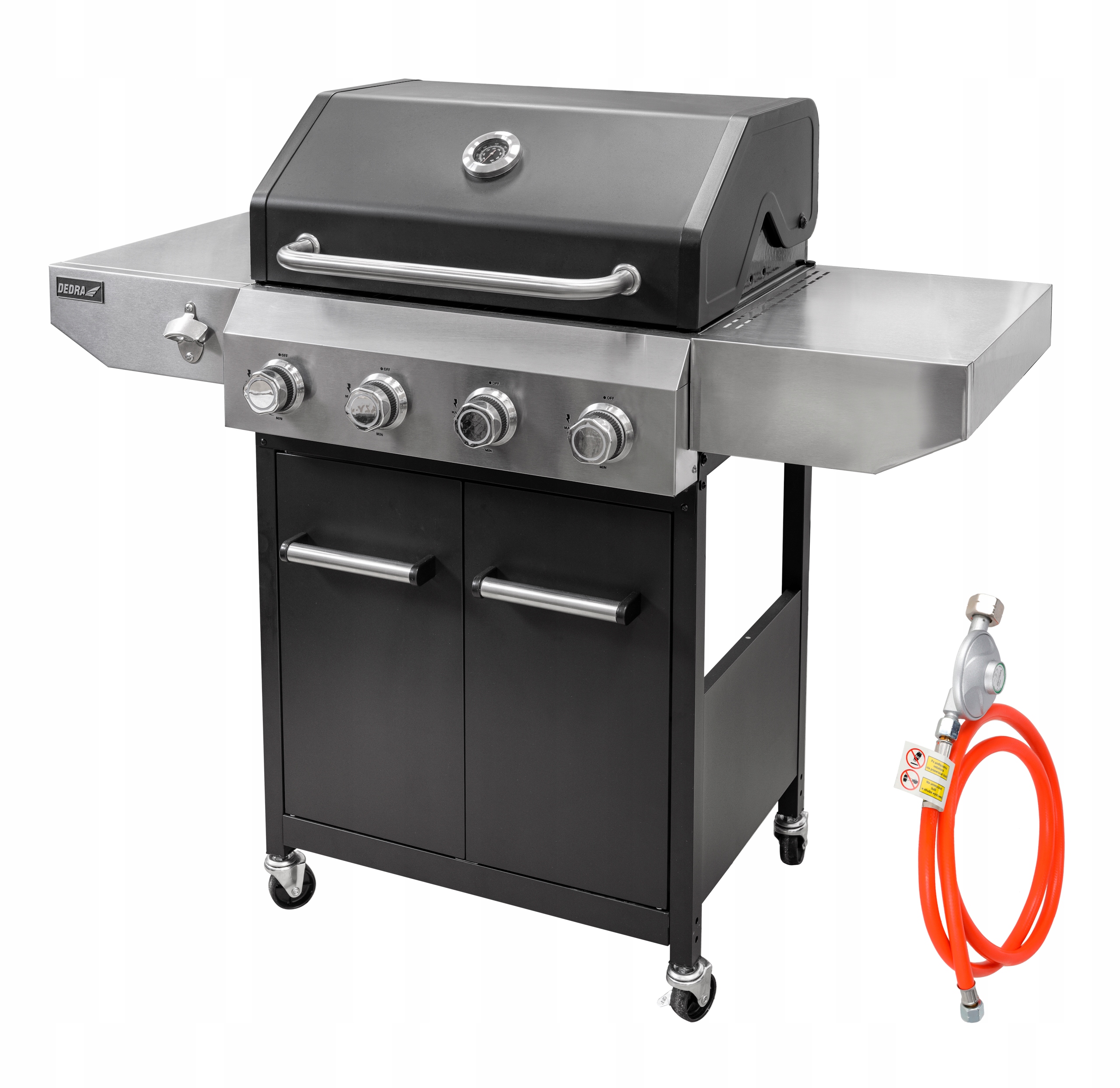 Dedra NG0900 Plynový gril Batory 4 Hořáky 12 kW Litinový Lpg rošt