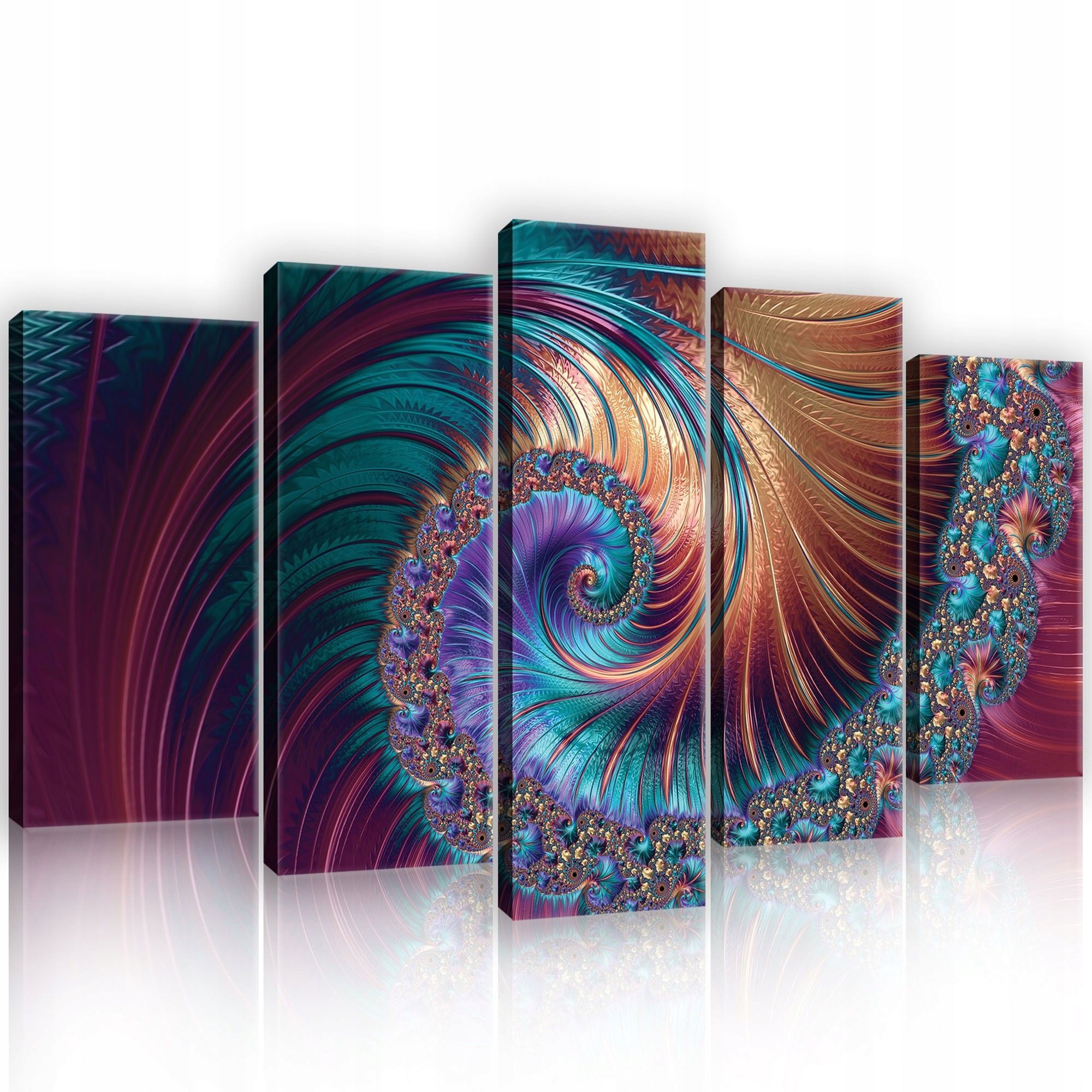 Obraz 100x60 Fraktální spirála kaleidoskop abstrakce digitální dynamika vzor