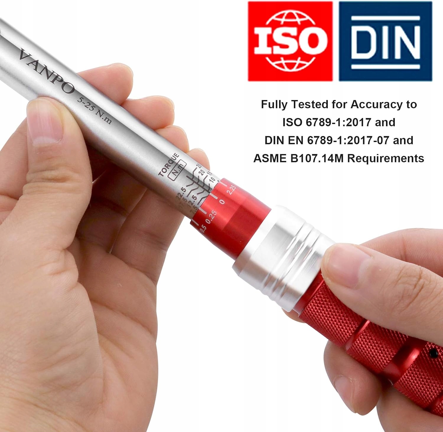 KLUCZ DYNAMOMETRYCZNY VANPO 5-25NM WIELKI ZESTAW WALIZKA GRZECHOTKA PRO Marka Vanpo