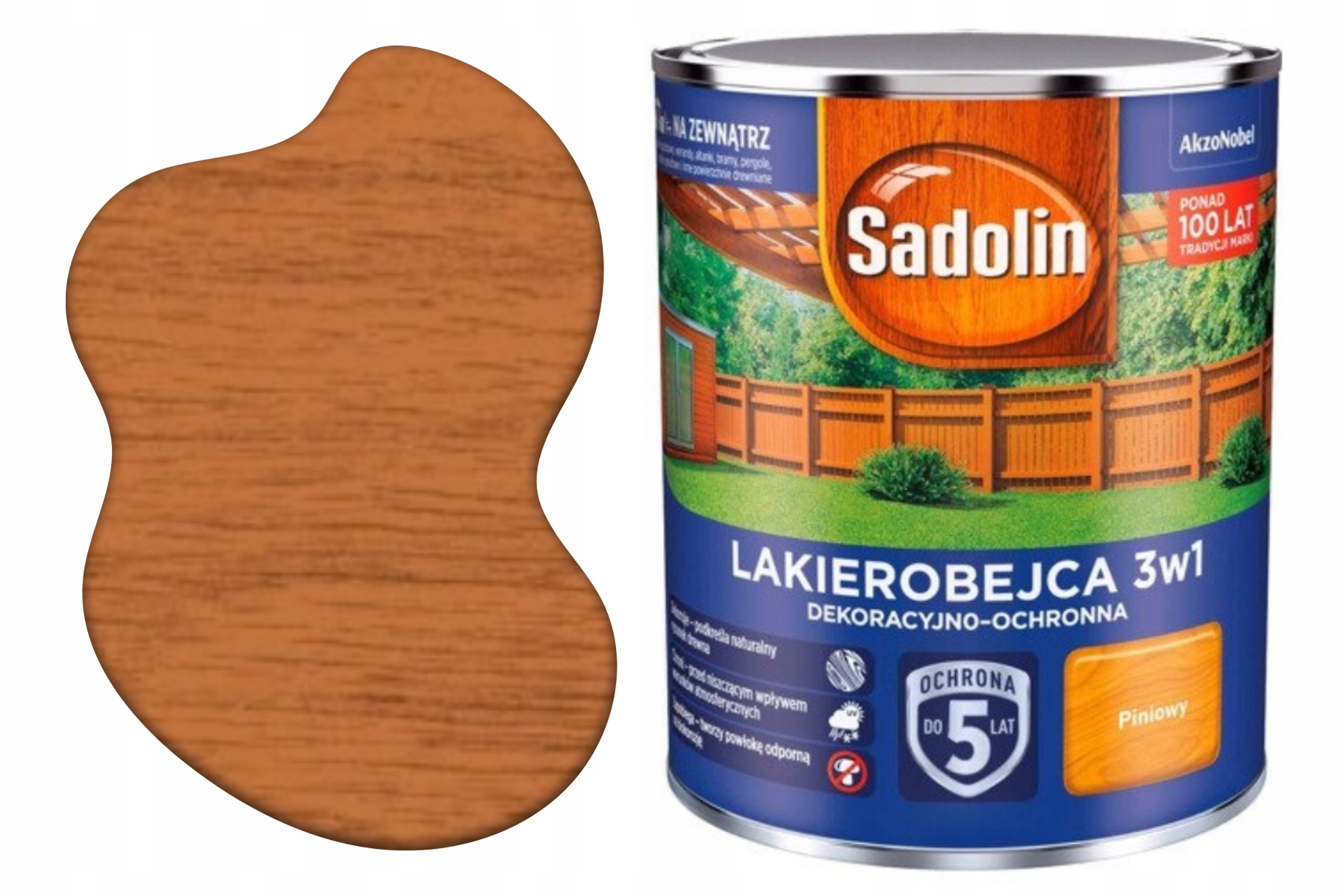 Sadolin lakierobejca ochronno-dekoracyjna 3w1 2,5L Piniowy