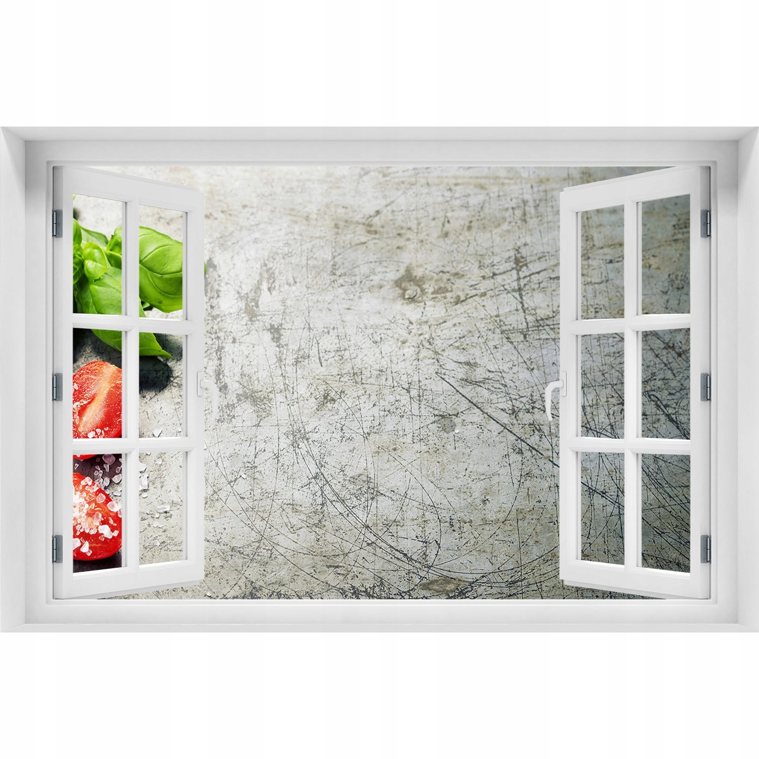 

Okno Naklejka na ścianę Pomidory i bazylia 150x100