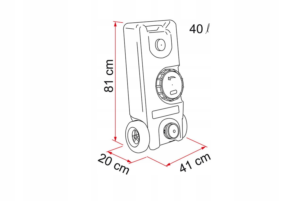 Zbiornik na wodę czystą Roll-Tank 40 F - Fiamma Stan opakowania oryginalne