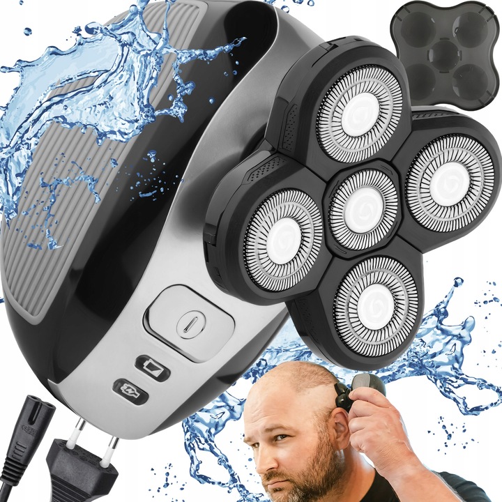 Golarka głowicowa Soulima akumulatorowa z trymerem i nasadkami