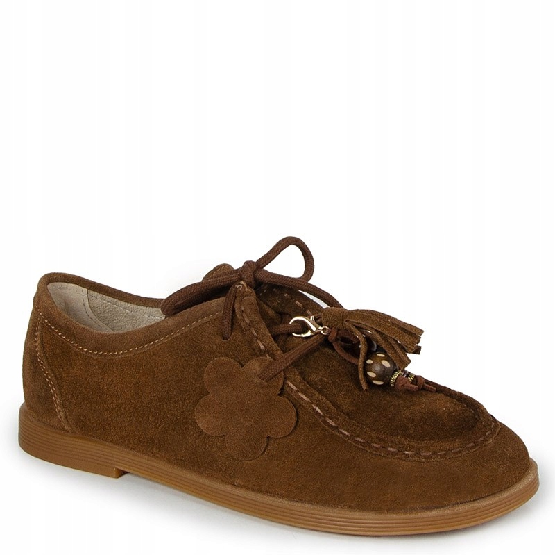 Chebello 4960 Hnědé Kožené Mokasíny S Ozdobou 40