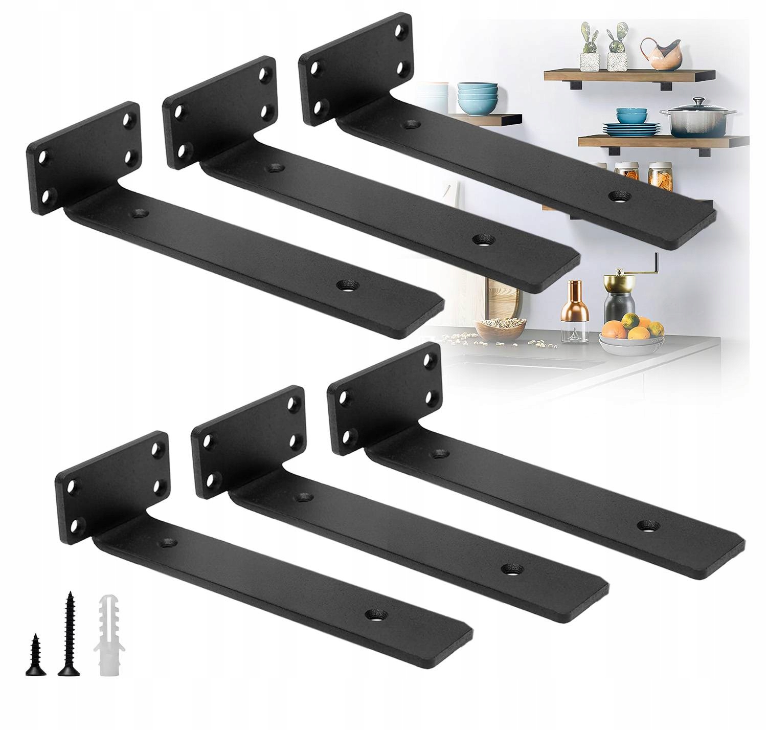 Držáky pro polic police Skrytý L nosnost 75 kg odolný vůči korozi a rzi