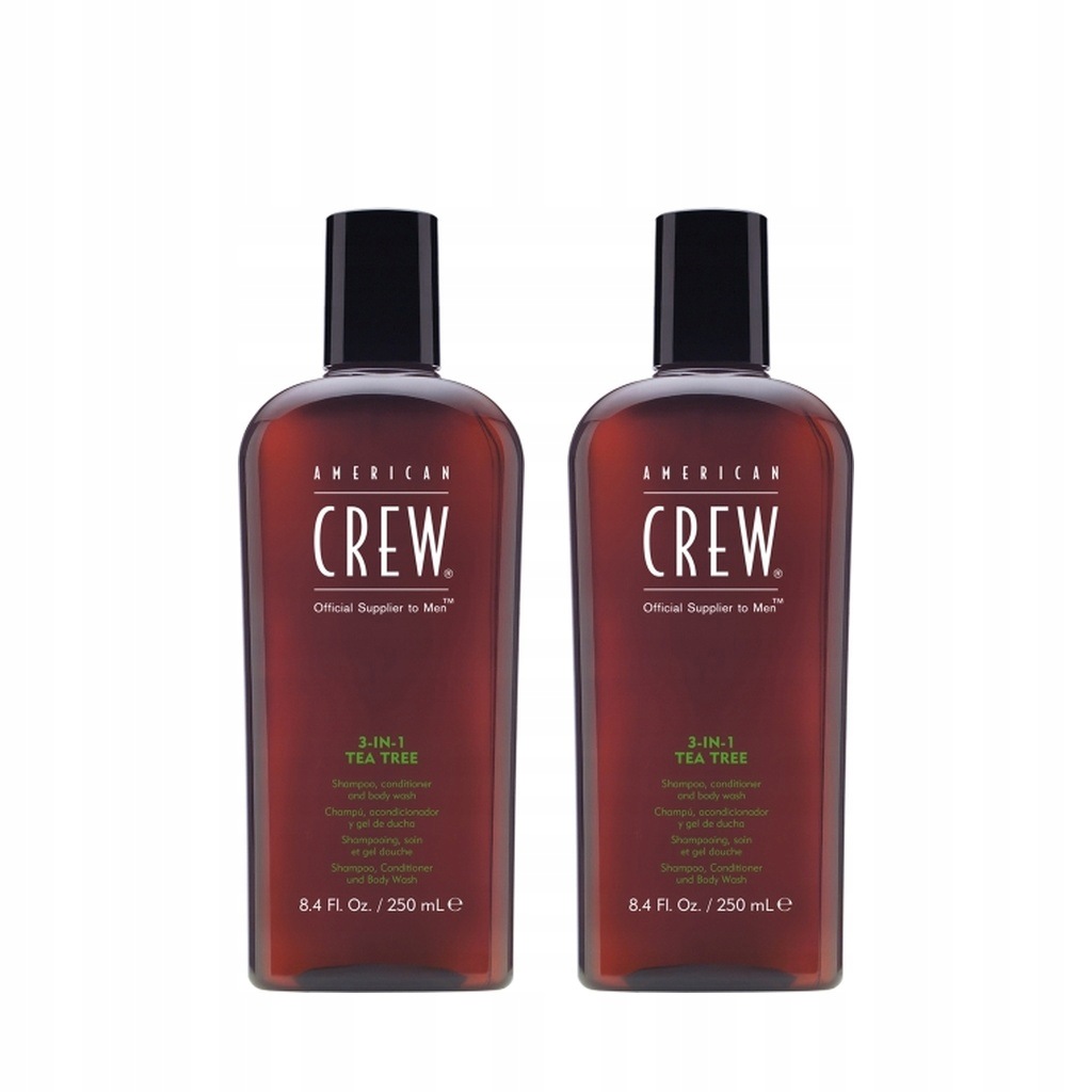 American Crew Tea Tree 3in1 Šampon, kondicionér a sprchový gel 2 x 250 ml