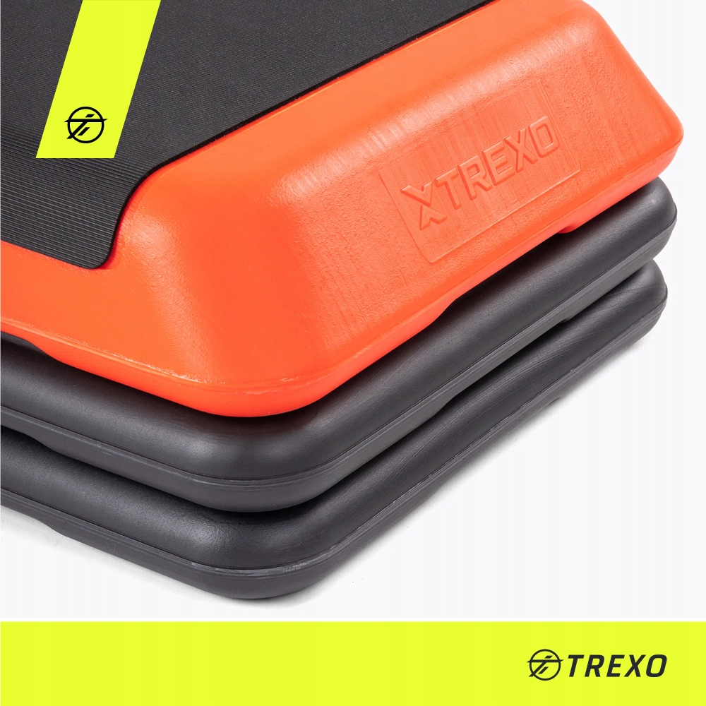 Step do aerobiku TREXO Aerobic AS01 pomarańczowy 109x41x11 Regulacja Marka Trexo