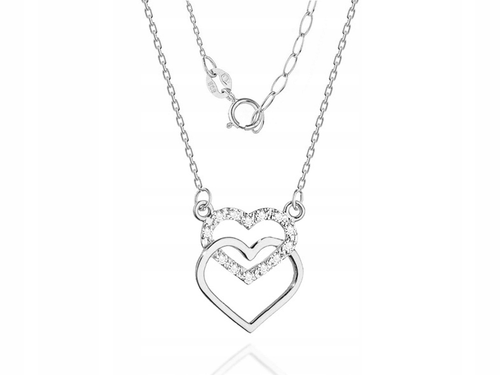 Zlatý Řetízek pr. 585 Srdce S Brilianty 0.05 ct