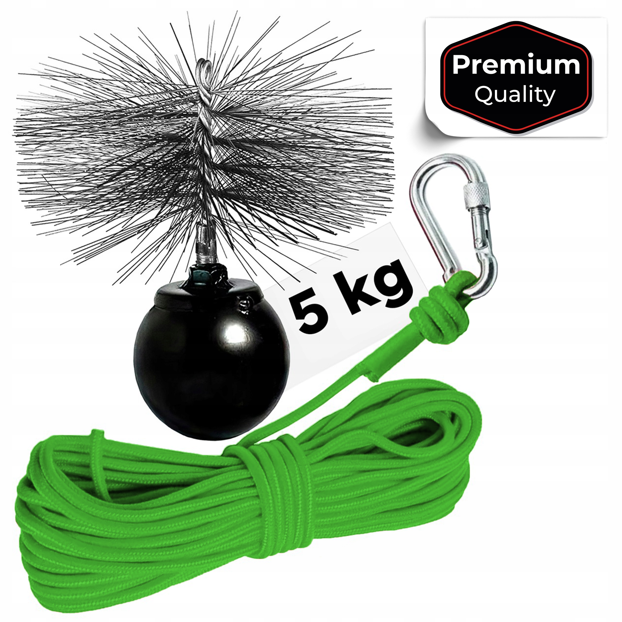 Sada na čištění komína Kula 5 kg 12 m, kartáč