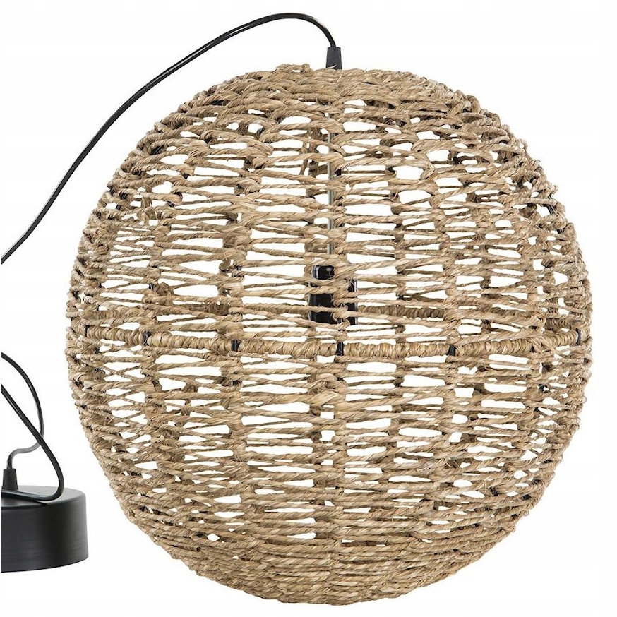 Závesná Stropná Lampa Nad Stôl Boho Jutová Prírodná Guľa Do Obývačky 40 cm