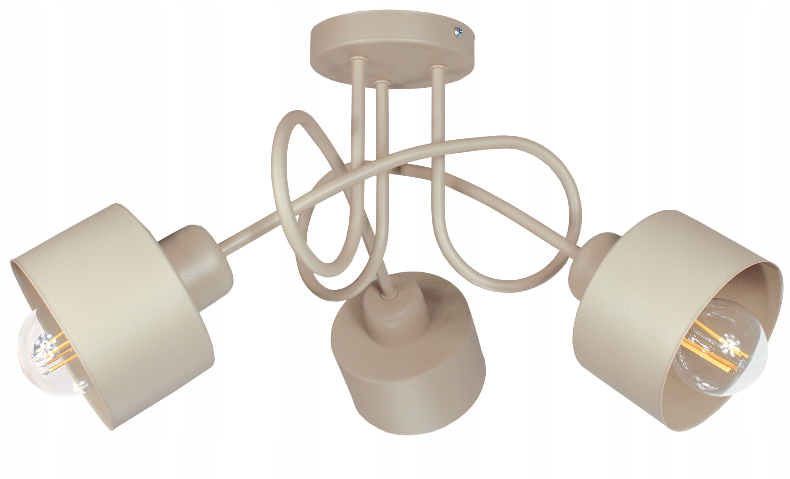 Lampa sufitowa do salonu Edison Loft beż wisząca żyrandol nad stół lampy