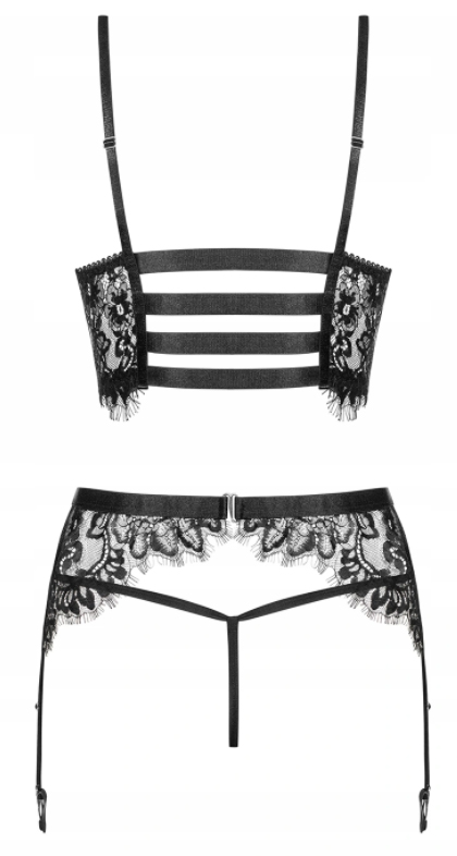 OBSESSIVE LASHY KOMPLET BIELIZNY 3-CZĘŚCIOWY L/XL Model Lashy 3cz