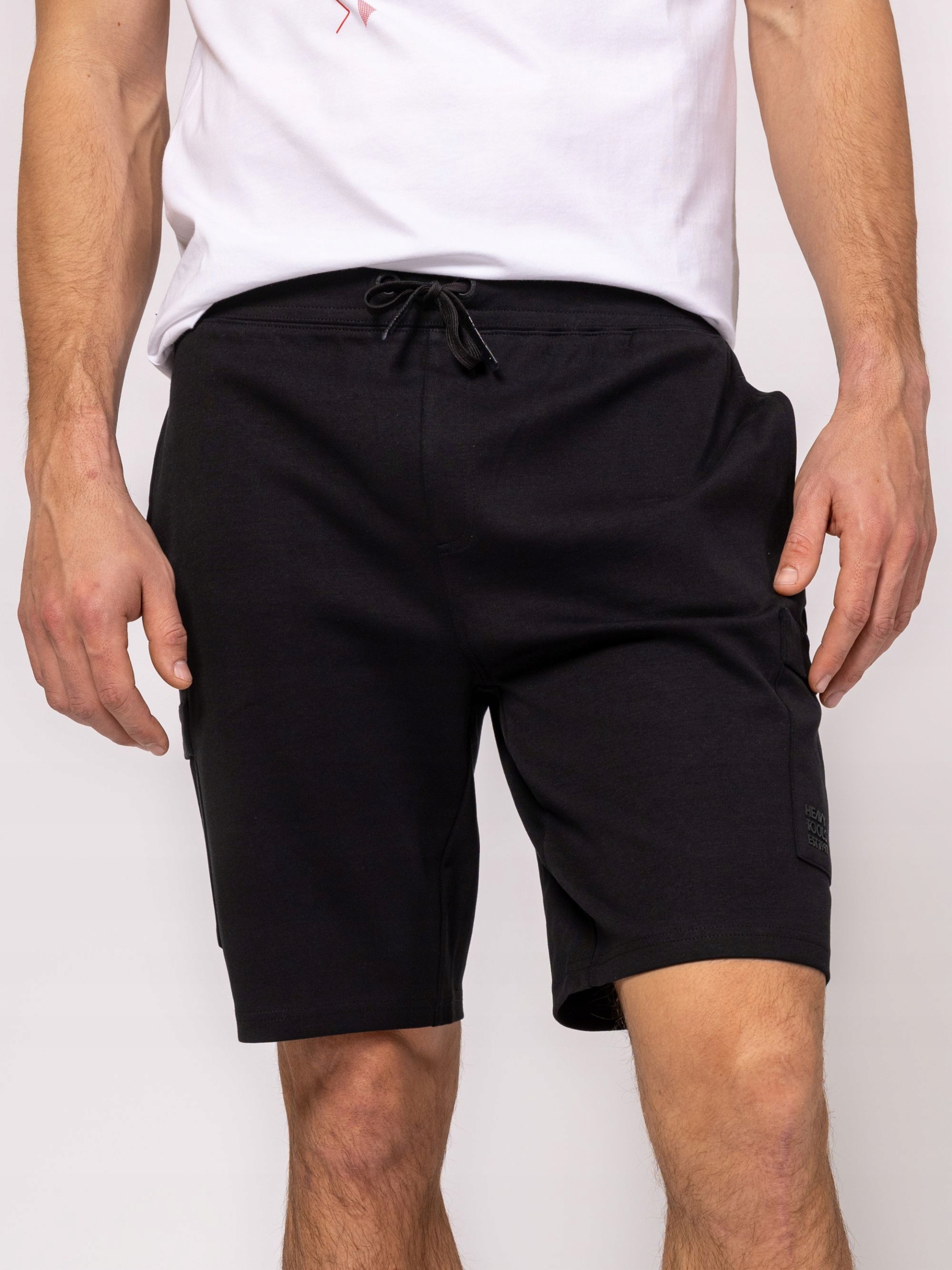 Heavytools Bavlněné Pánské Krátké Kraťasy Teplákové Šortky Zumi Černé XL
