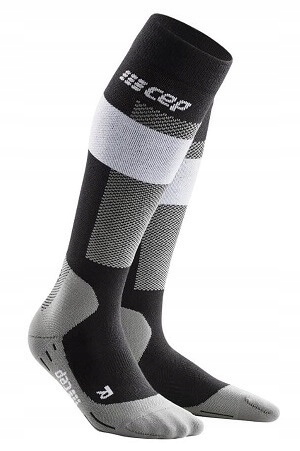 Dámské kompresní lyžařské Ponožky Cep Ski Merino, šedé M