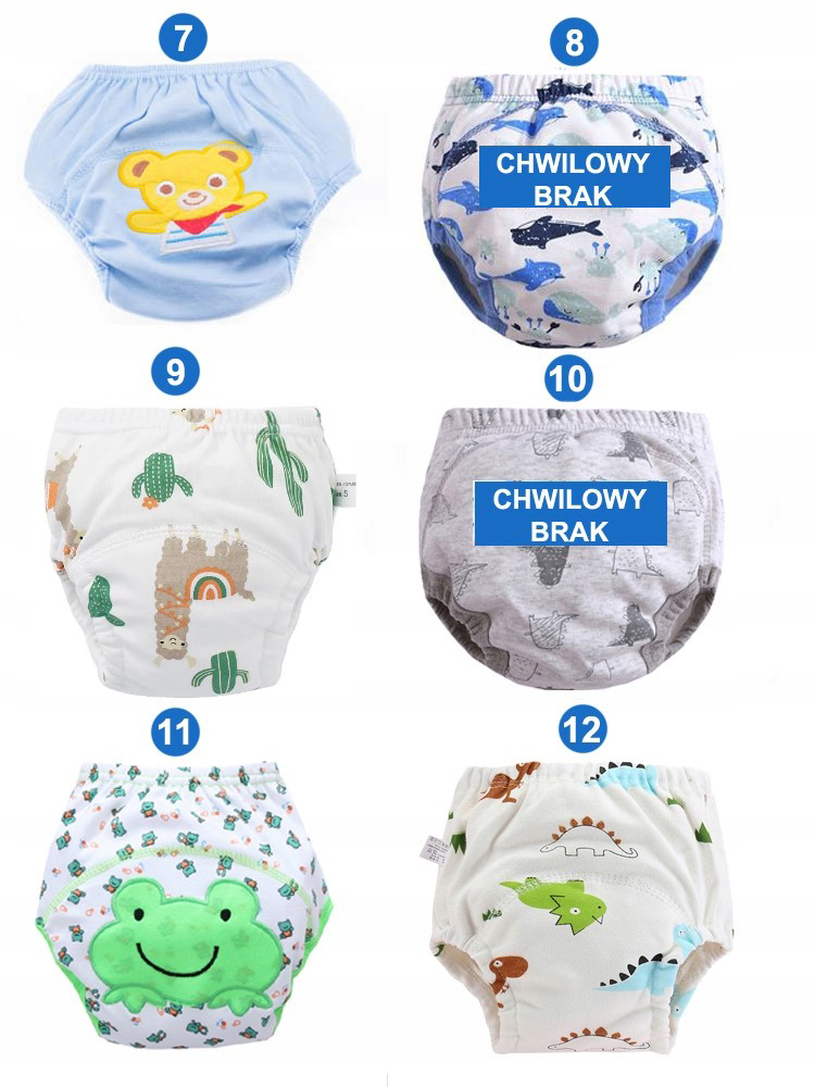 3 X MAJTKI PIELUCHY TRENINGOWE + 3 X WKŁADY DO PIELUCH TRENINGOWYCH PIAMBO Rozmiar 12-16 kg