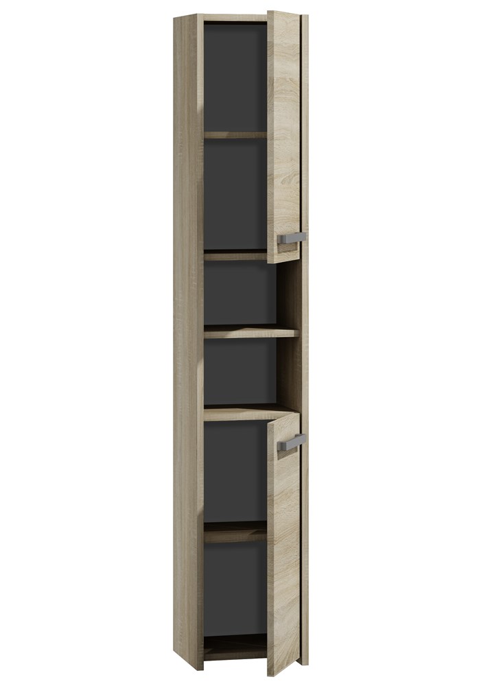 SZAFKA ŁAZIENKOWA 30CM DĄB SONOMA SŁUPEK REGAŁ KOMODA DRZWI PÓŁKI KORYTARZ Stan opakowania oryginalne