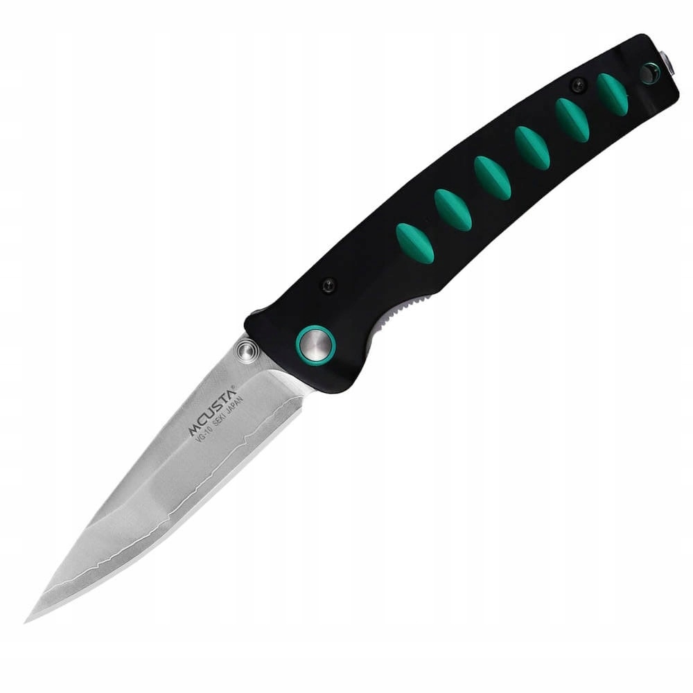 Mcusta Zanmai Katana VG-10 Black/Green Japonský ostrý Nůž skládací 8,5 cm