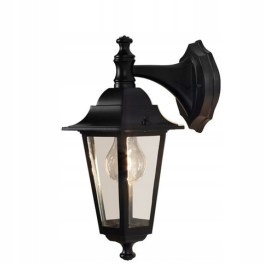 Zahradní nástěnné svítidlo IP33 černé, spodní část, hliníková lampa