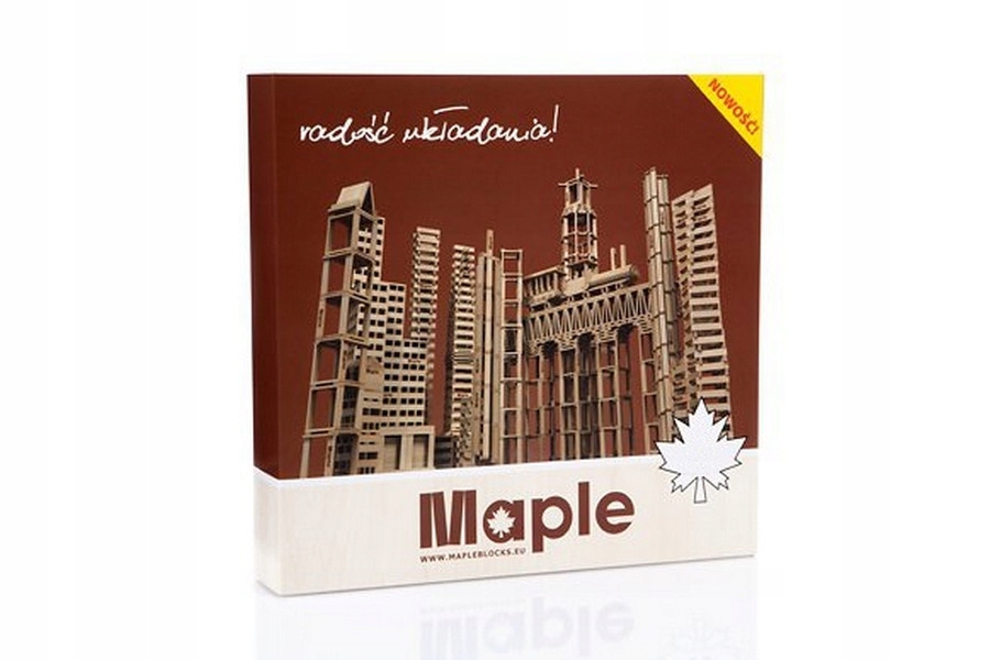 DREWNIANE KLOCKI MAPLE EDUKACYJNE PUDEŁKO 100 SZT. Marka Maple