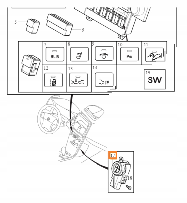 CZUJNIK TEMPERATURY WEWNETRZNEJ OE VOLVO S80 V70 Parts manufacturer Volvo original OE