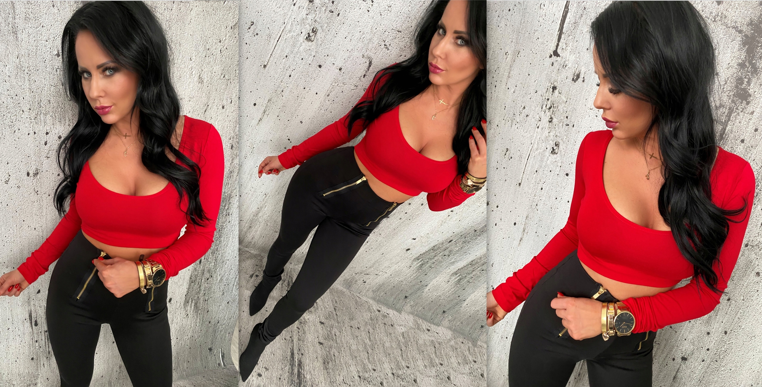 LipMar prosta krótka bluzka top BASIC dekolt XL 42 Rozmiar XL