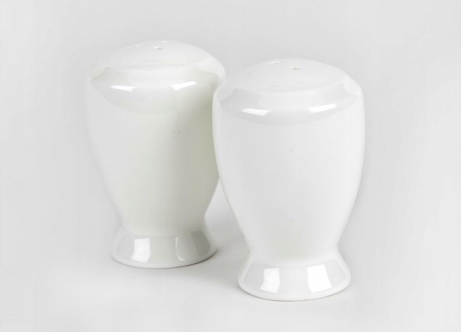 Solniczka i pieprzniczka Premium Strong białe