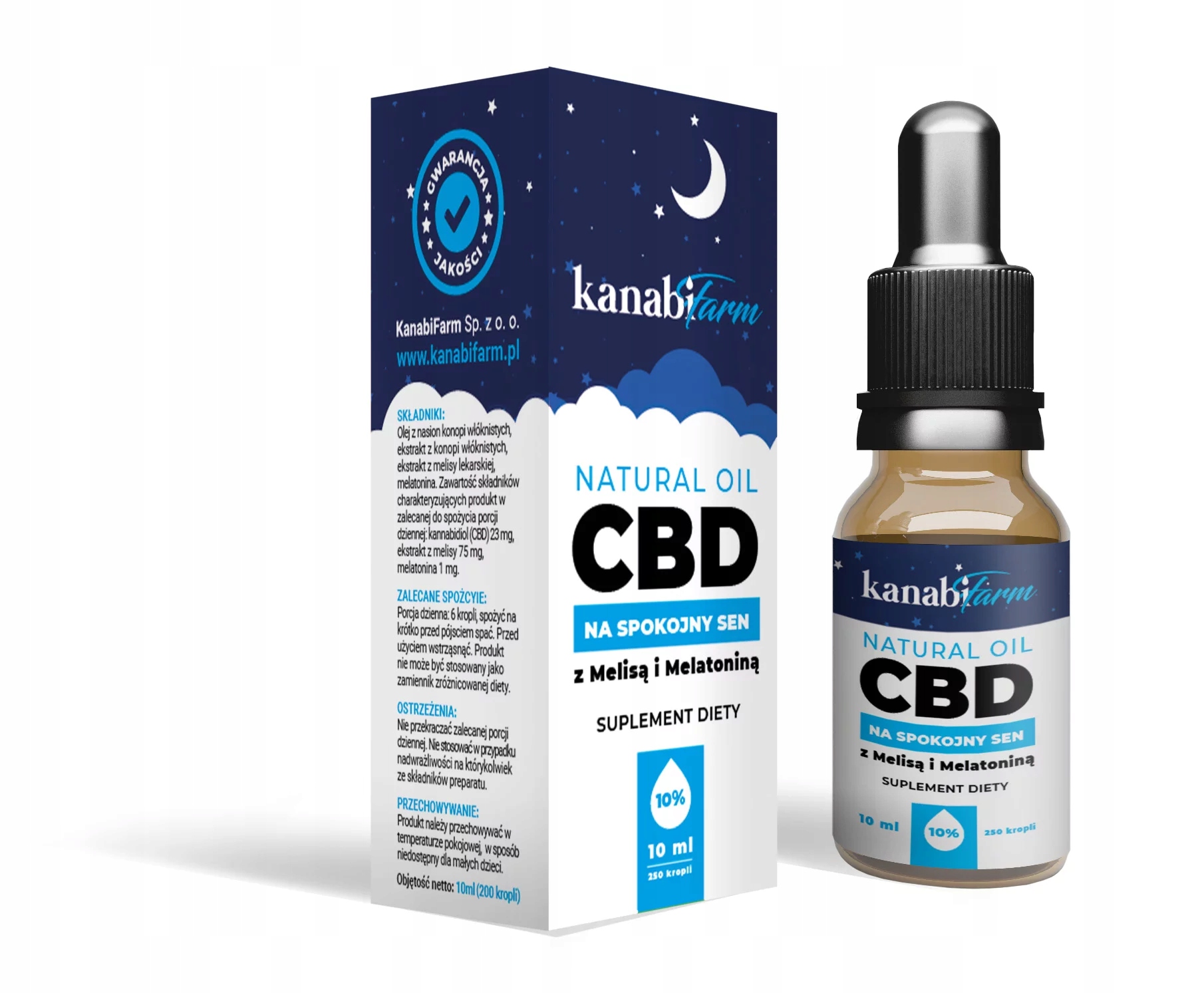 

Olejek Cbd 10% z Melisa i Melatonina Certyfikat