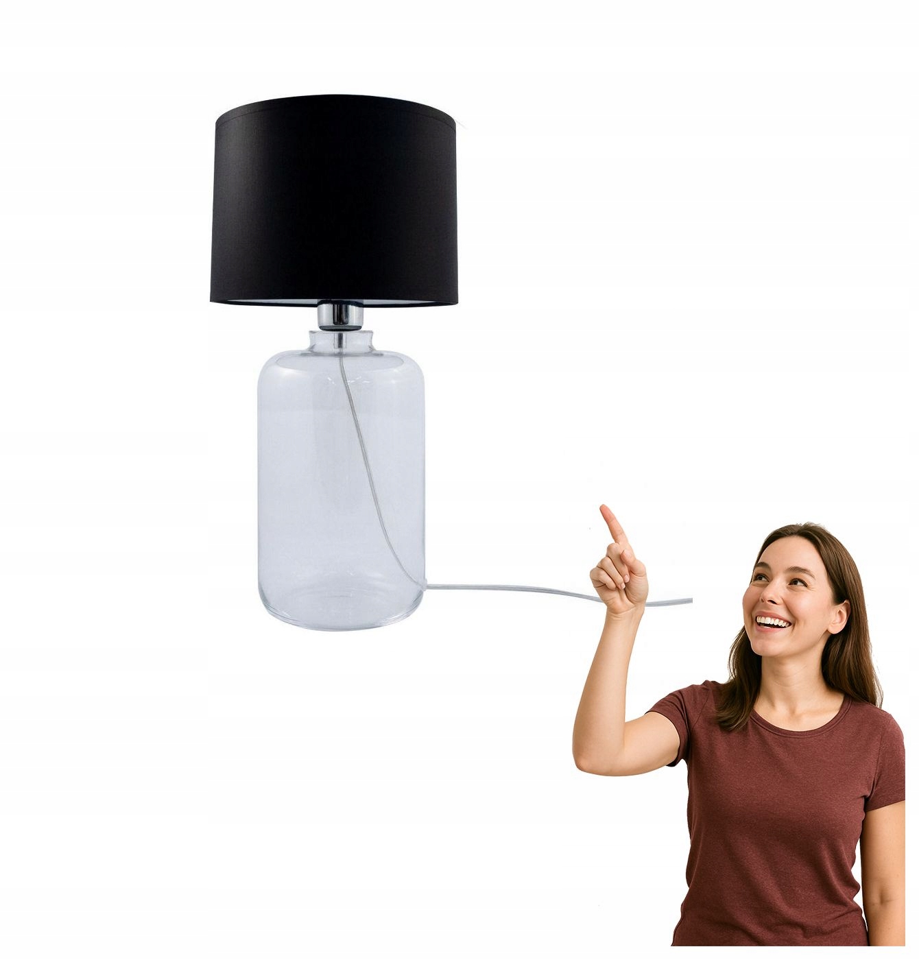 Stolová lampa Samasun Transparent 5501BK Zuma Line