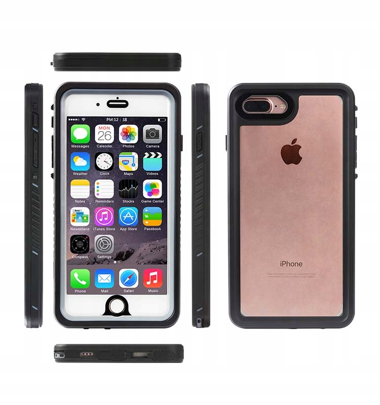 Pancerne Etui 360° Wodoodporne Wytrzymała Obudowa do Apple iPhone 7 Plus