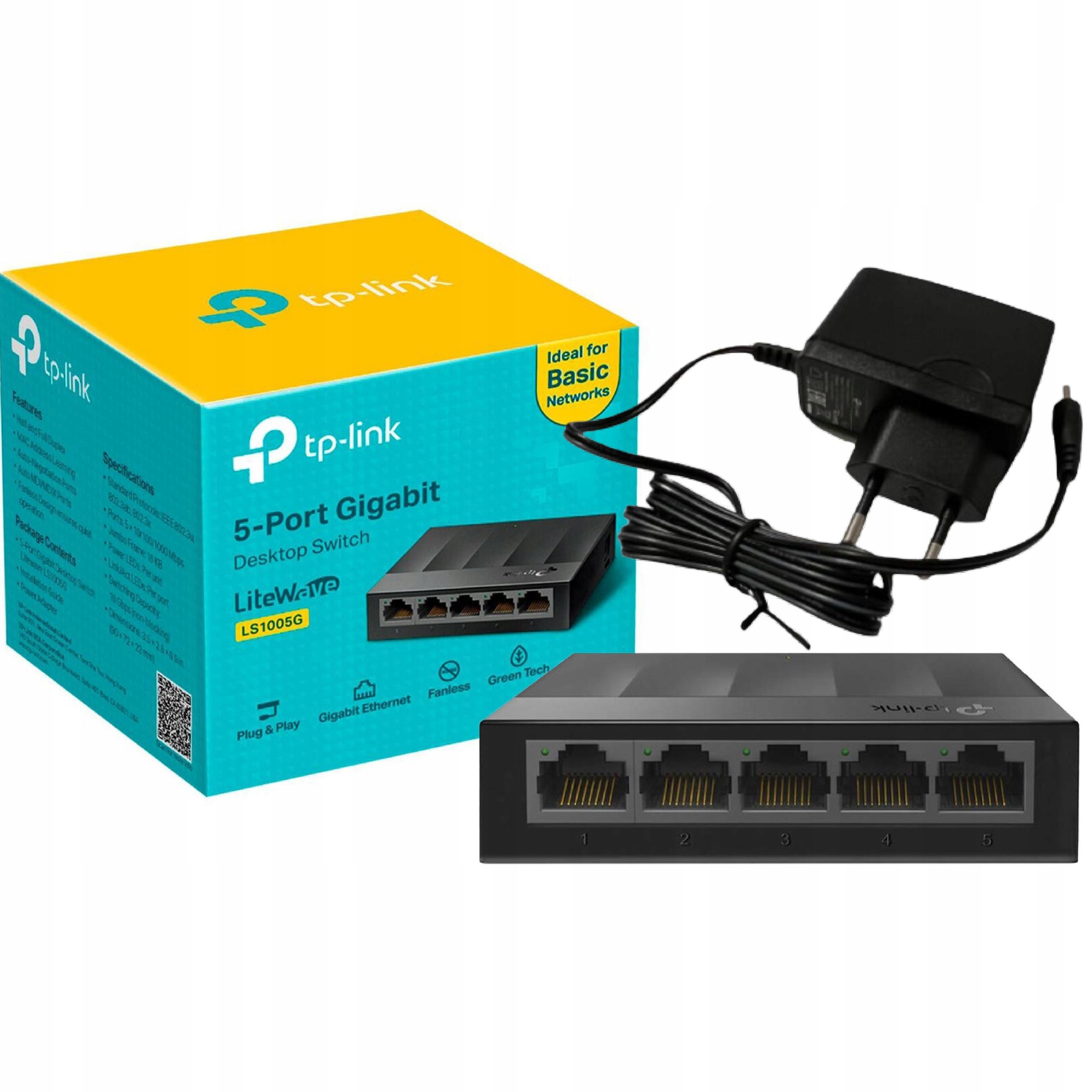 SWITCH TP-LINK LS1005G ENERGOOSZCZĘDNY GIGOWY