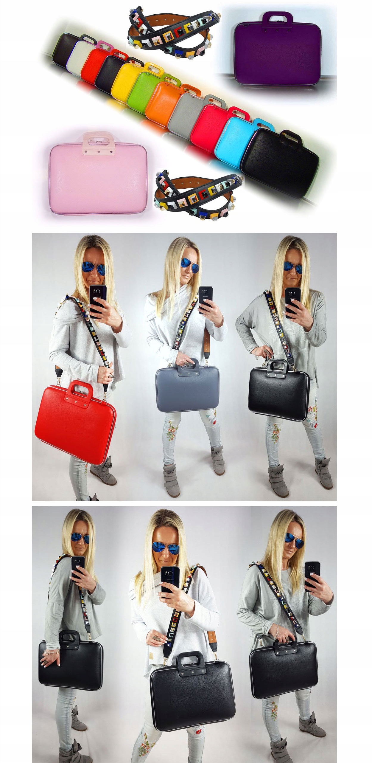 AKTÓWKA TORBA NA LAPTOPA PASEK 3D AZTECKI 13 14 15 Wzór dominujący bez wzoru