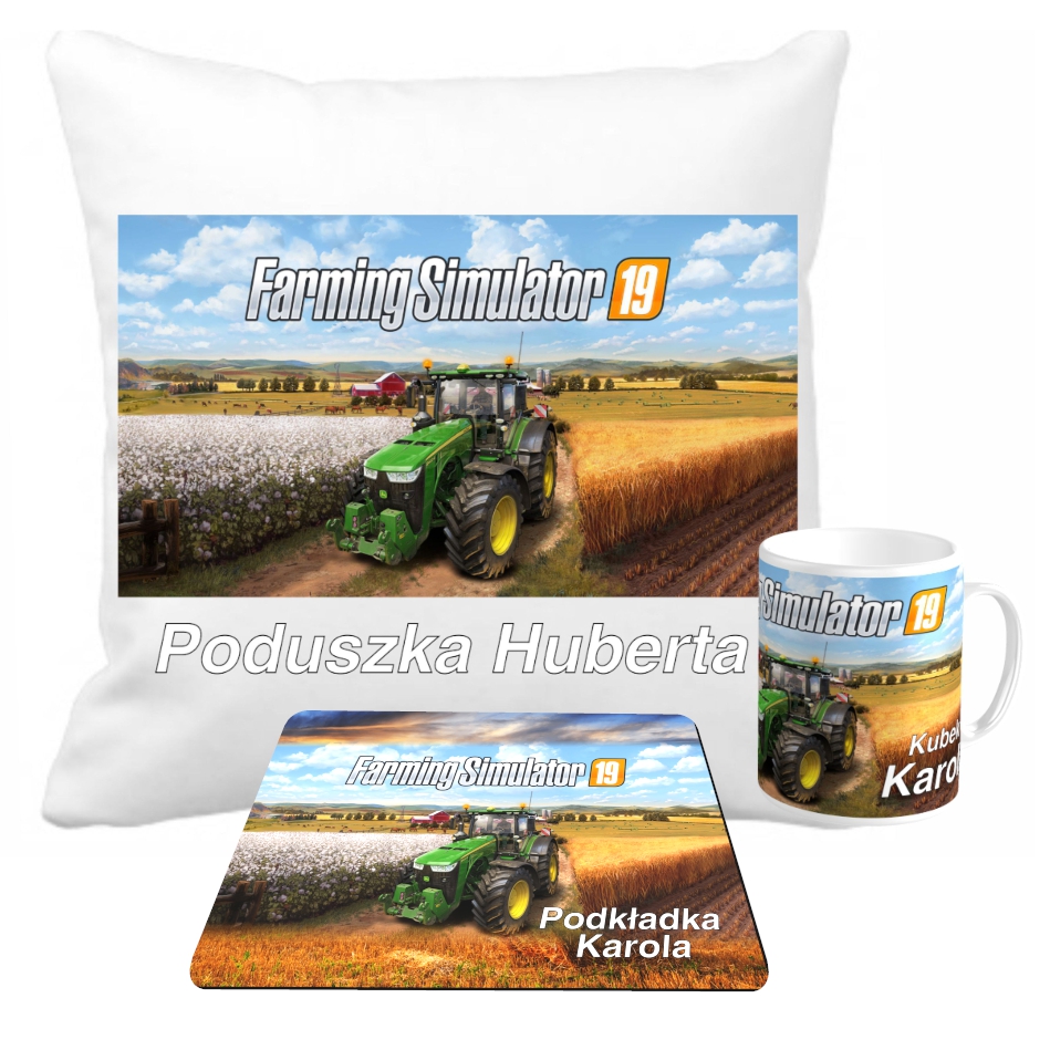 

Farming Simulator Zestaw Poduszka+kubek+podkładka