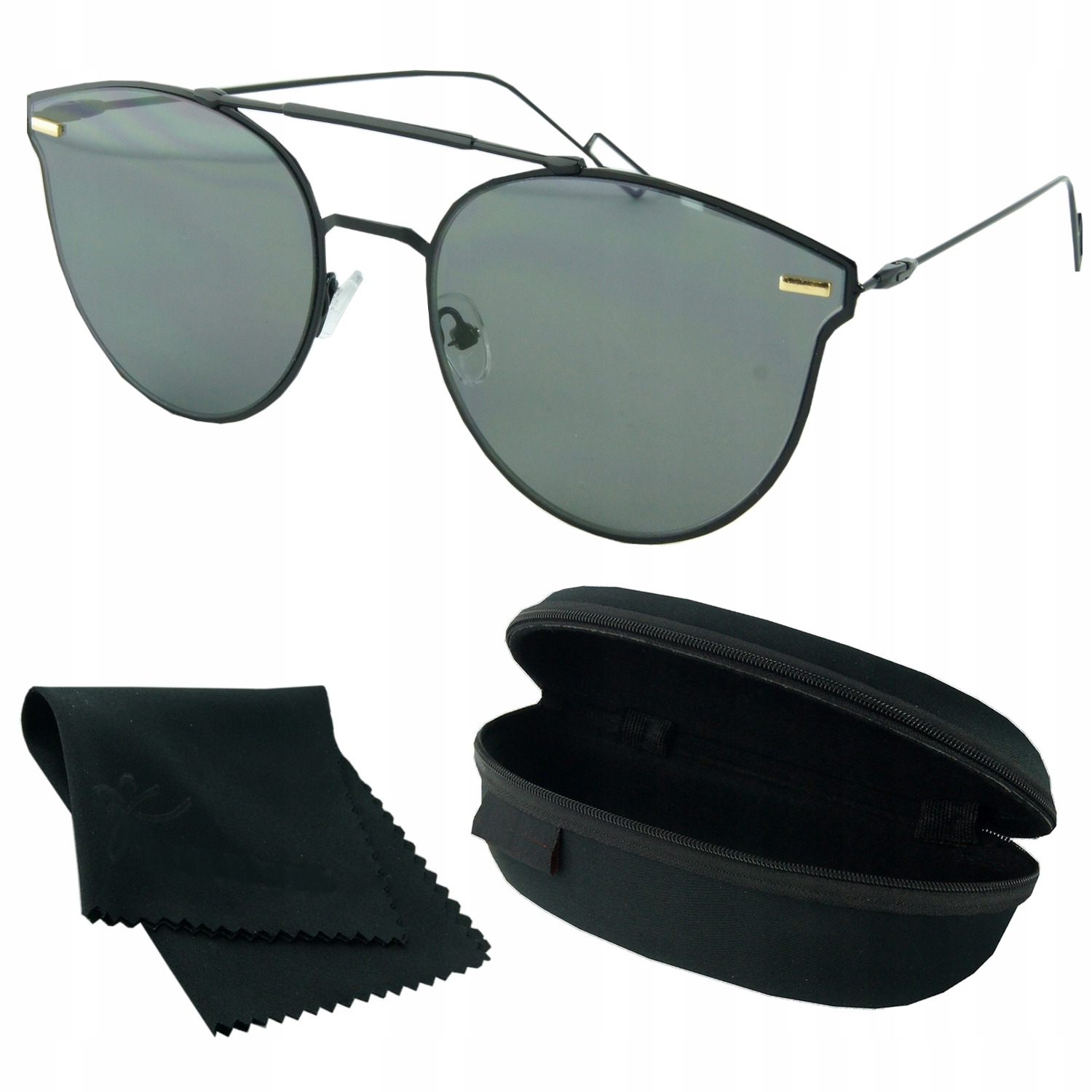 

Okulary Damskie Lustrzane Etui Stylowe Lustra 155