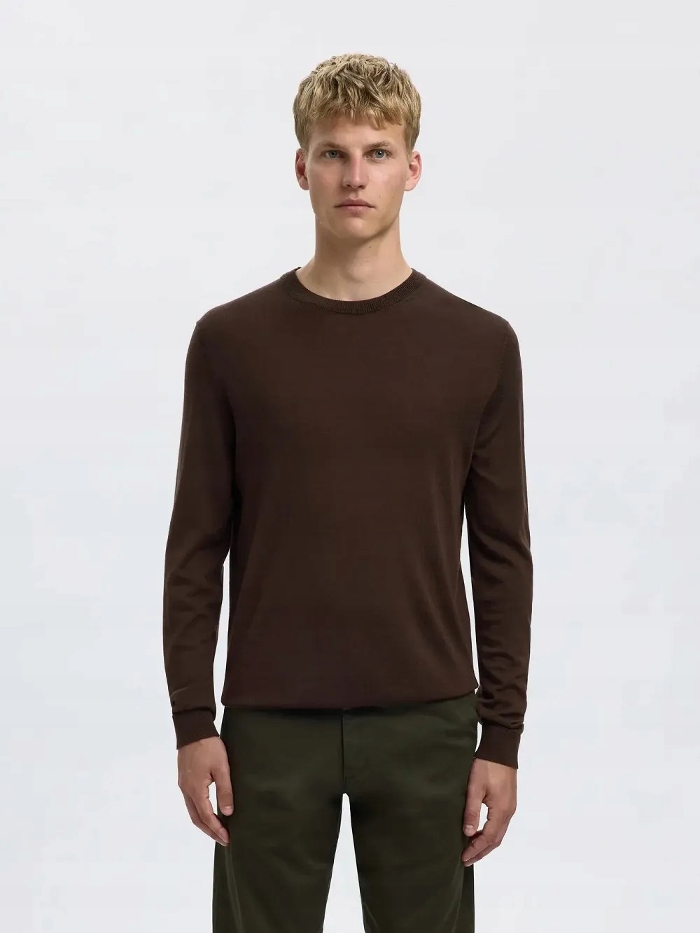 Selected Homme Hnědý Pánský Svetr Z Merino Vlny XL 6FA