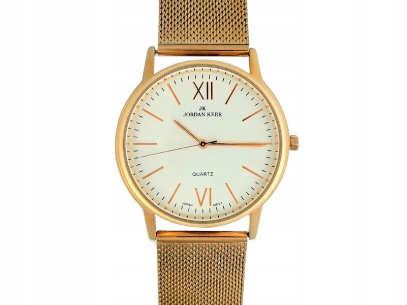 Dámské hodinky na širokém mesh náramku, pozlacené, elegantní pro ni