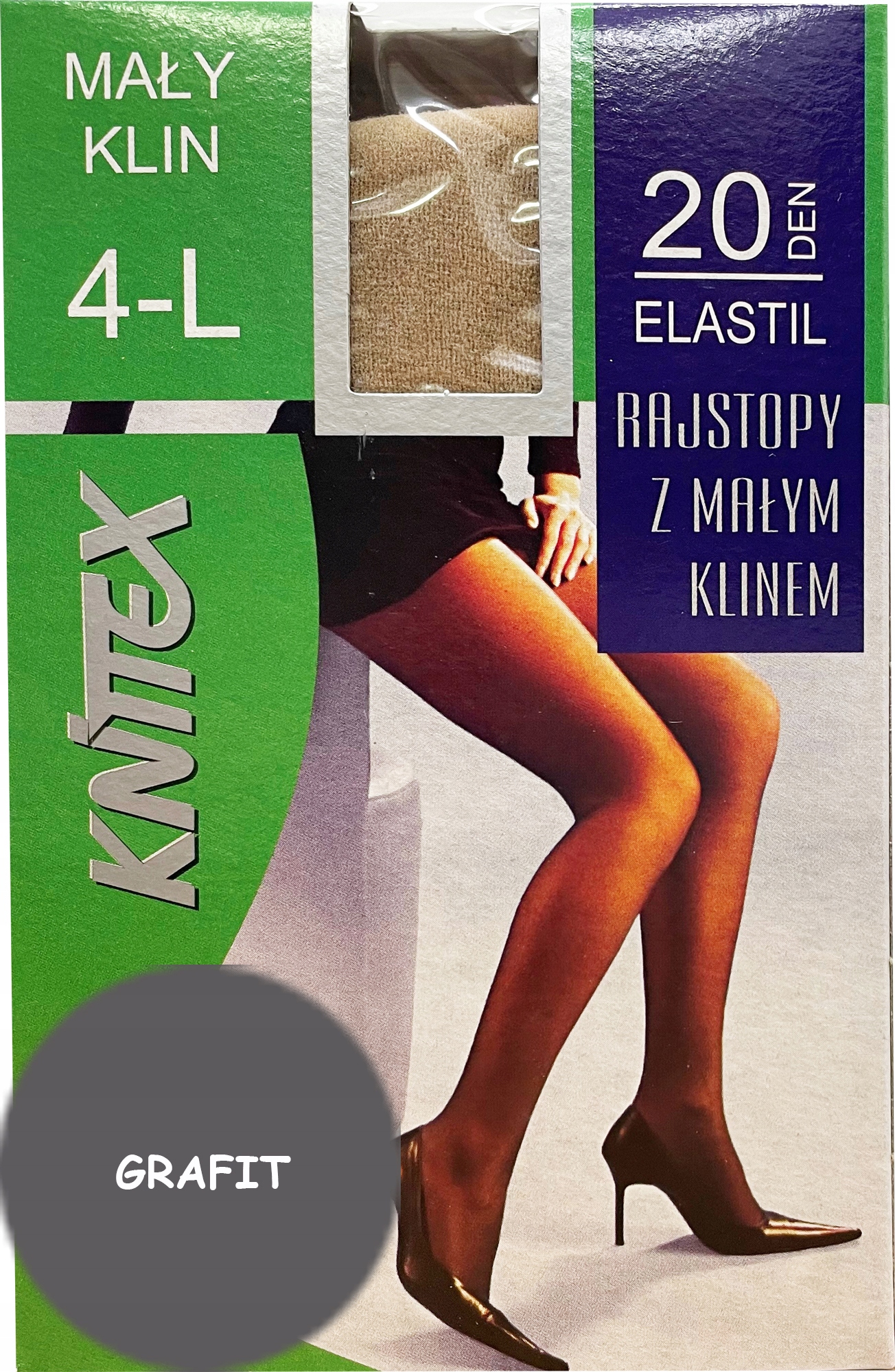 

Knittex rajstopy Elastil 20 den Grafit 4 L