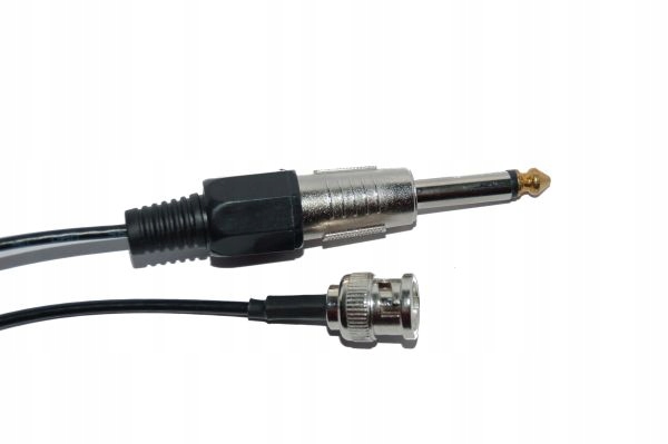 Kabel wtyk Bnc wtyk 6,3mm mono RG174 linka 1m