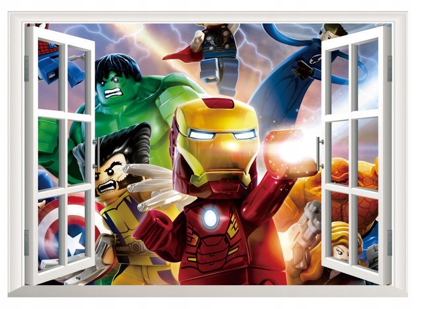 

Naklejki na ścianę dla dzieci lego super bohater