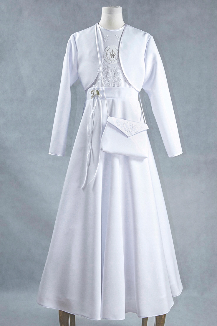 ALBA SUKIENKA KOMUNIJNA Z BOLERKIEM SZYTA NA MIARĘ Marka Inna marka