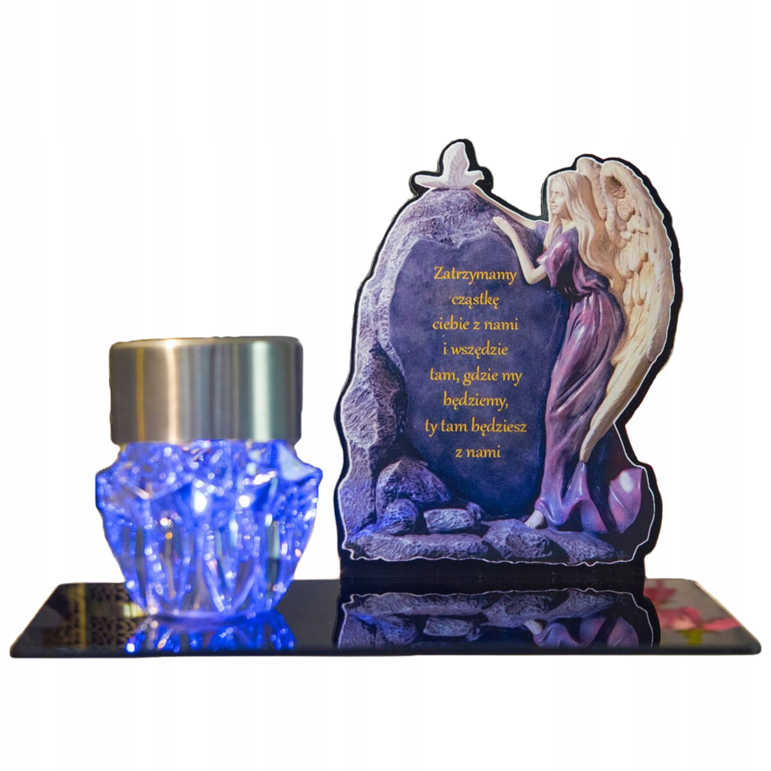 SOLARNY ZNICZ LED STATUETKA NA CMENTARZ GRÓB DUŻA