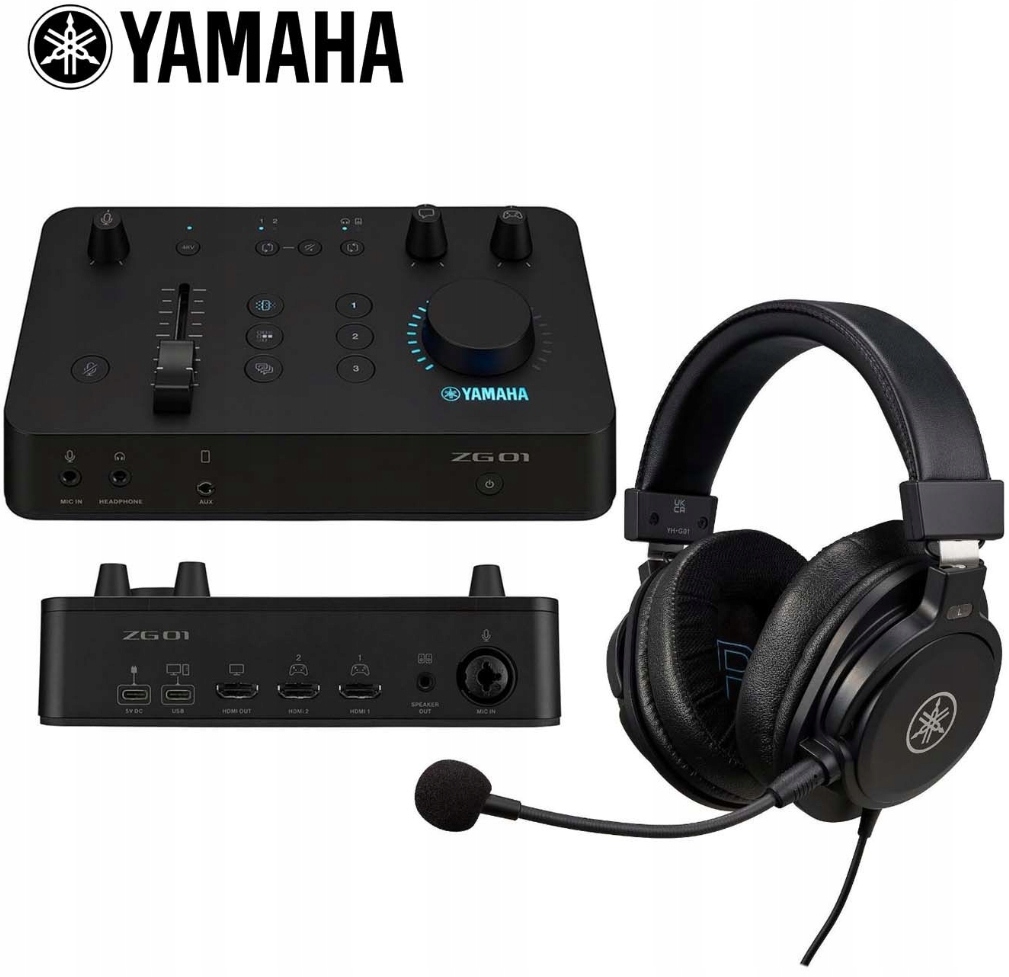 Yamaha ZG01 Pack Zestaw Do Streamingu Gaming Podcast Słuchawki YH-G01