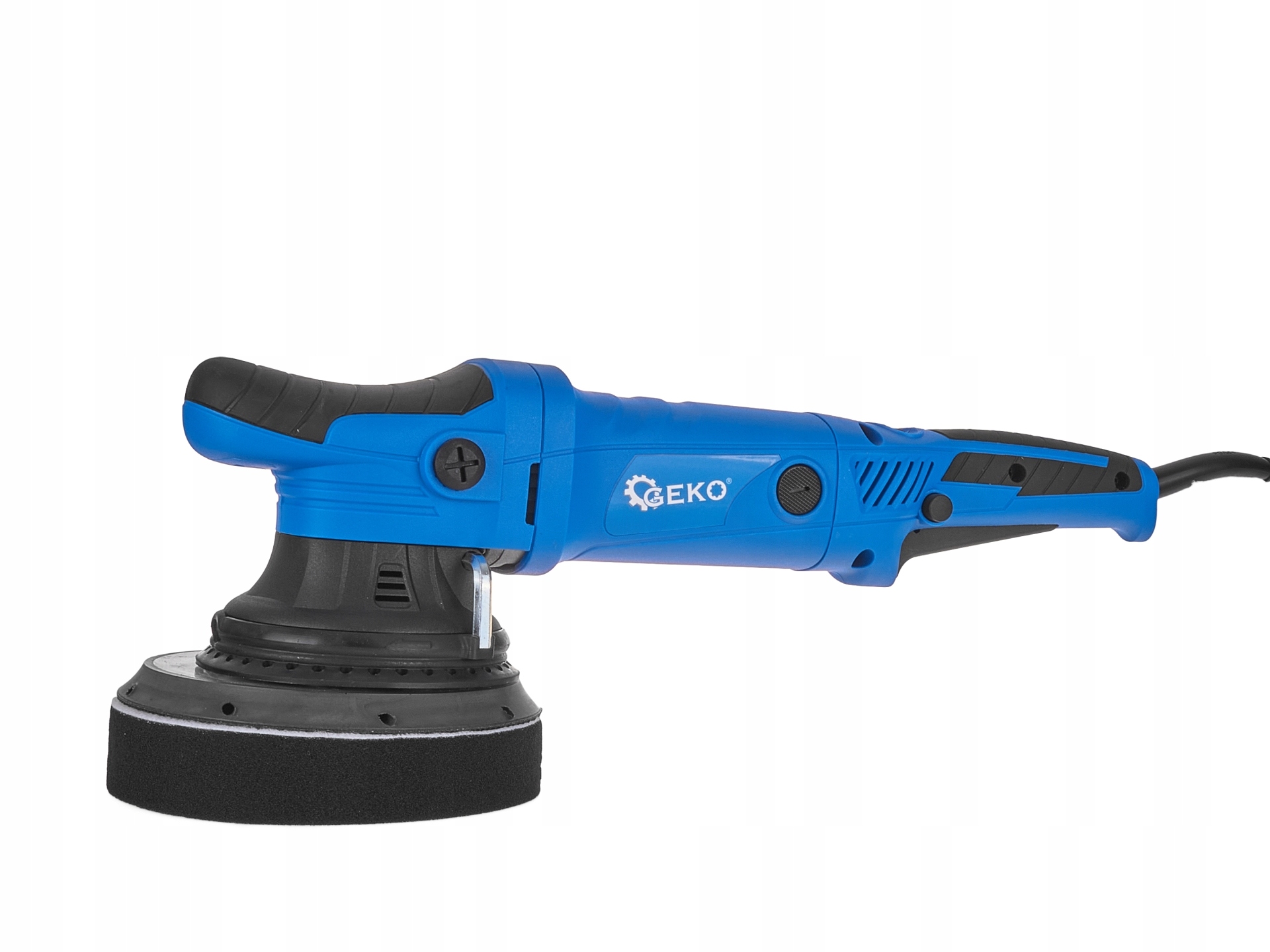 Polerka samochodowa REGULOWANA 150mm MOCNA ergonomiczna +4 gąbki ZESTAW Marka Geko