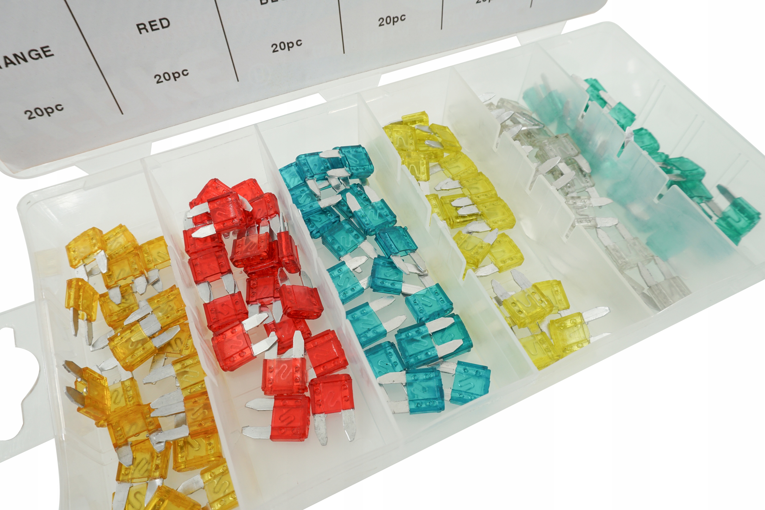 BEZPIECZNIKI SAMOCHODOWE ZESTAW BEZPIECZNIKÓW SAMOCHODOWYCH MINI 5-30A 120e Marka Verke