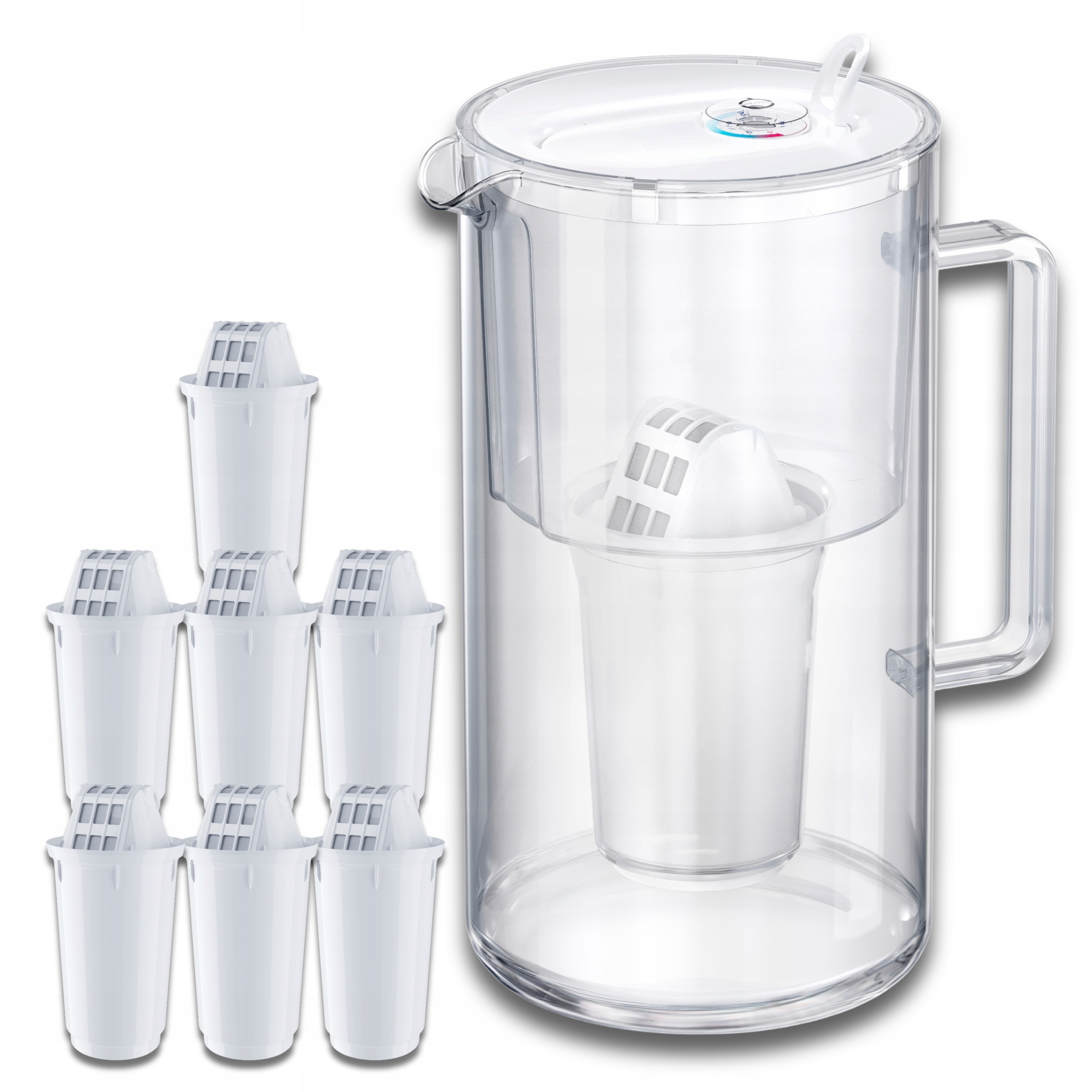 Filtrační konvice skleněná Aquaphor Nord 2,5 l 7 náplní A5 (350 l), bílá