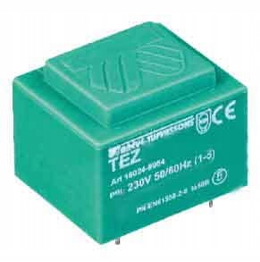 TEZ2.6/2X9 Transformator zalewany 2.6W, 2x9V, 2x139mA