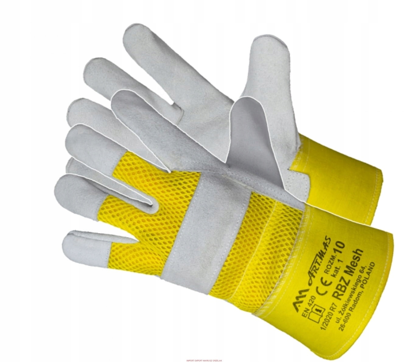 

Rękawice robocze wzmacniane skórą bydlęcą 10