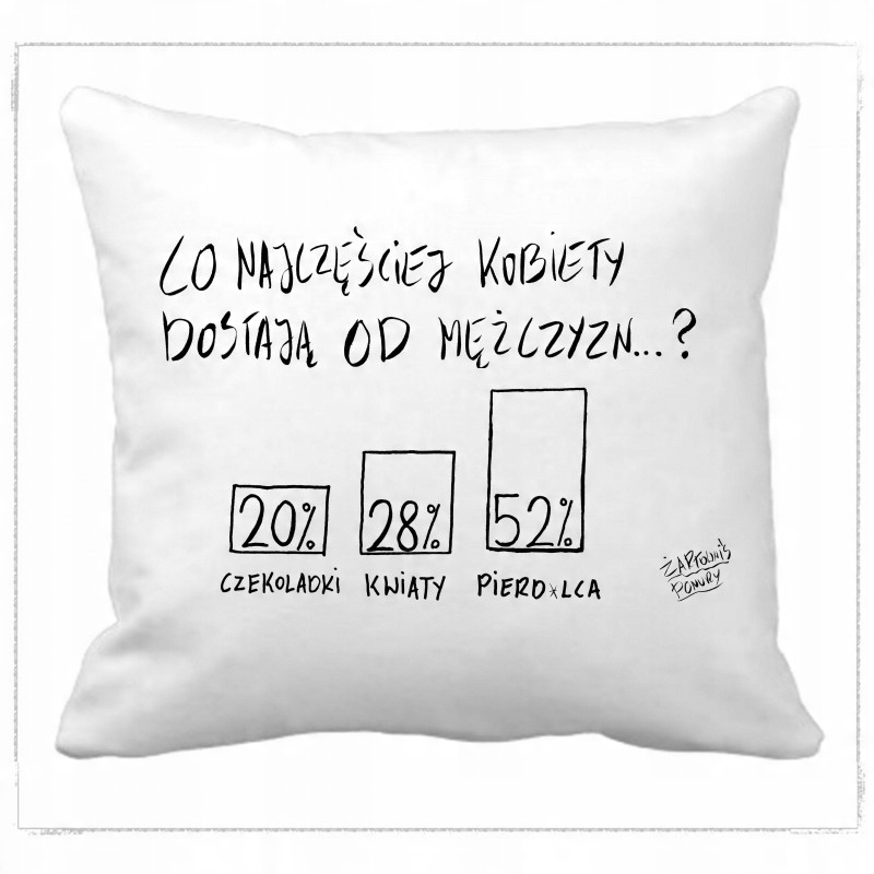 

Poduszka ,,Pierd#lec" Żartowniś Ponury humor