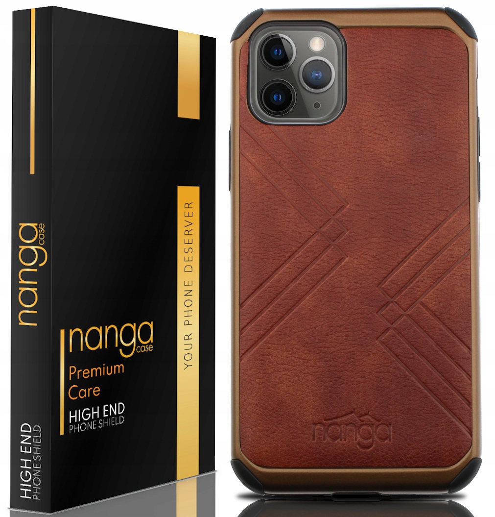 

Etui Skóra Pancerne Biznes Do Iphone 11 Pro Brąz