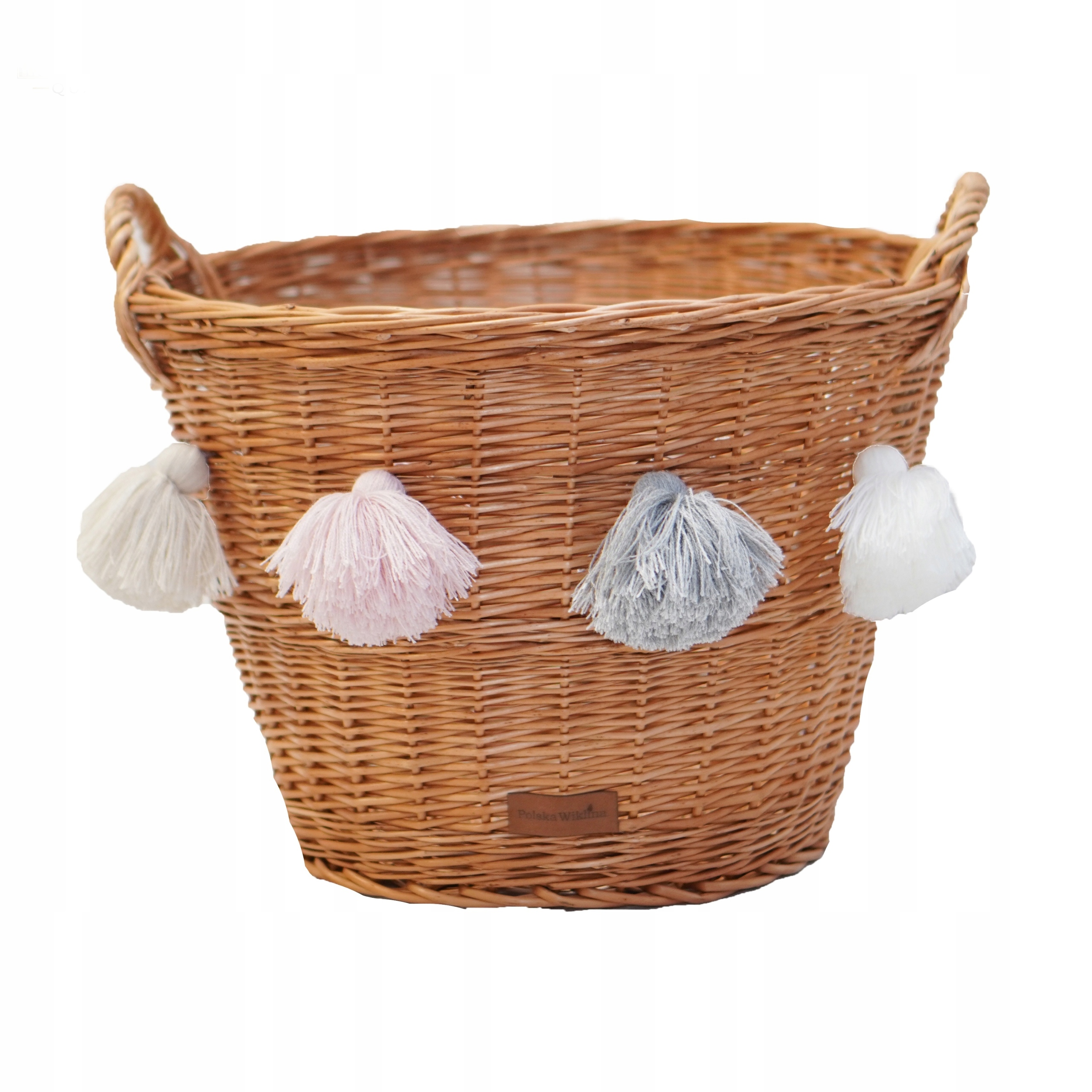 KOSZ WIKLINOWY NA ZABAWKI LEKKI Z USZAMI 50 CM + CHWOSTY