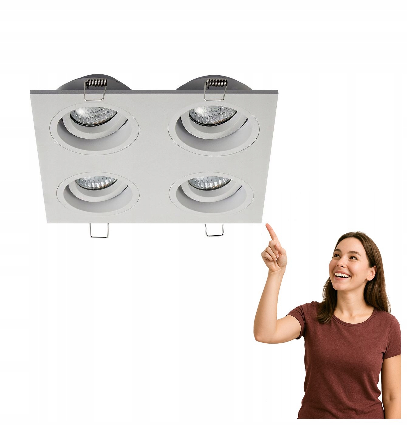 Zápustné očko Chuck DL 4 Square 20069-WH Zuma Line